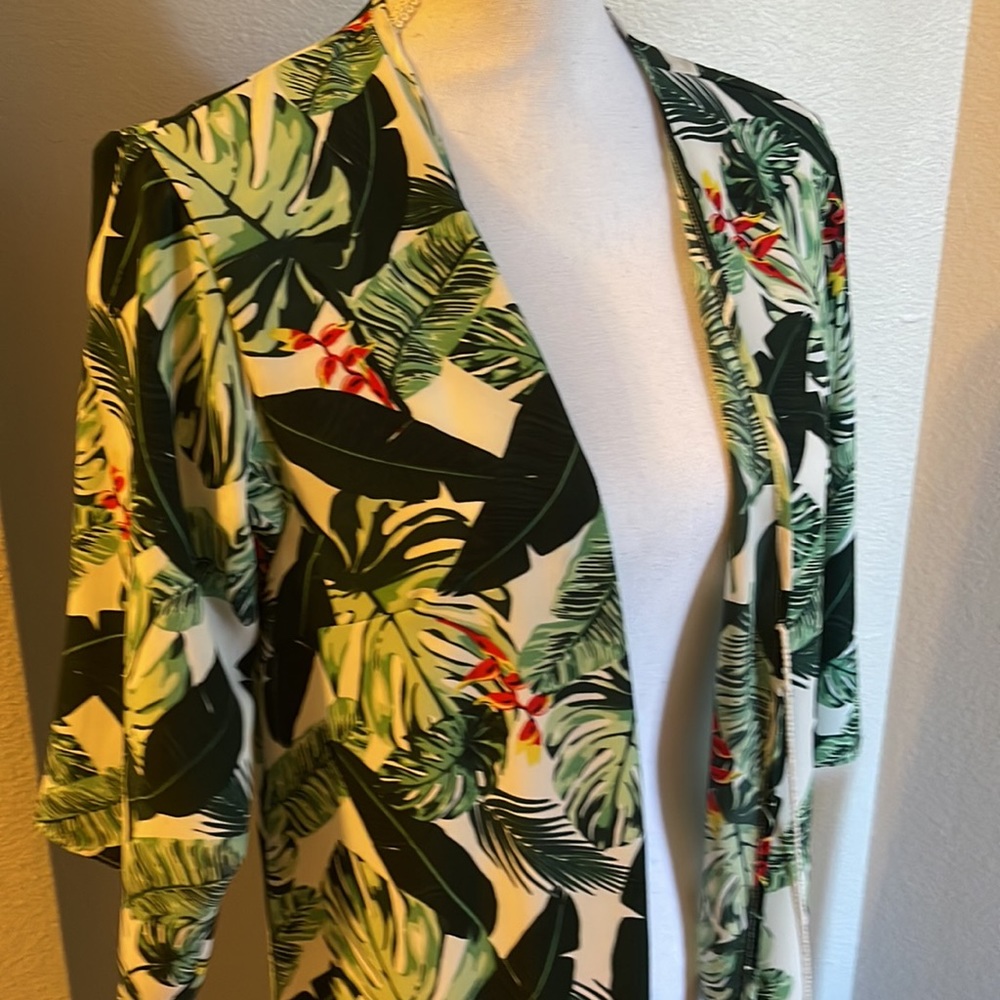 Rachel zoe green tropical duster #26 - Picture 4 of 5